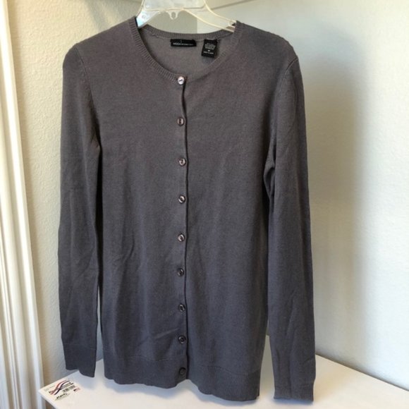 Moda International grey silk cashmere cardigan - Picture 1 of 5